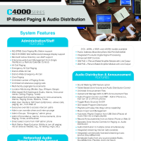Bogen C4000 6.0 System Features List